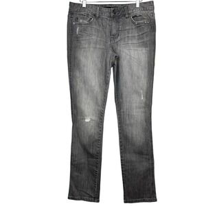 Calvin Klein Pencil Stretch Mid-rise Women's Gray Denim Tall Jeans Size 10x33